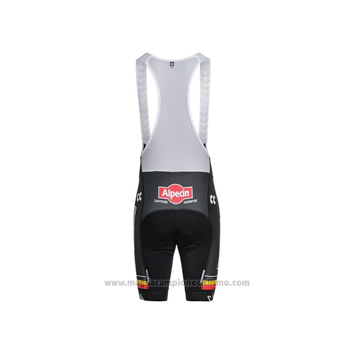 2021 Abbigliamento Ciclismo Alpecin Fenix Campione Belgio Manica Corta e Salopette